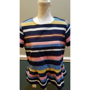 Nordstrom Halogen horizontally striped M